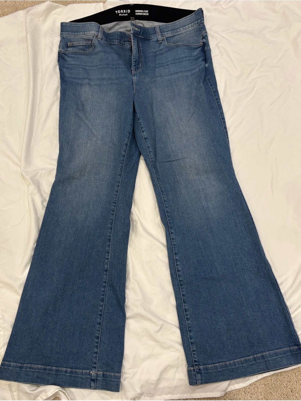 torrid Medium Wash Wide-Leg Flare Jeans